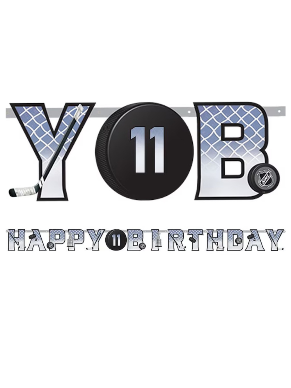 NHL Happy Birthday customizable birthday banner - 10.5ft long